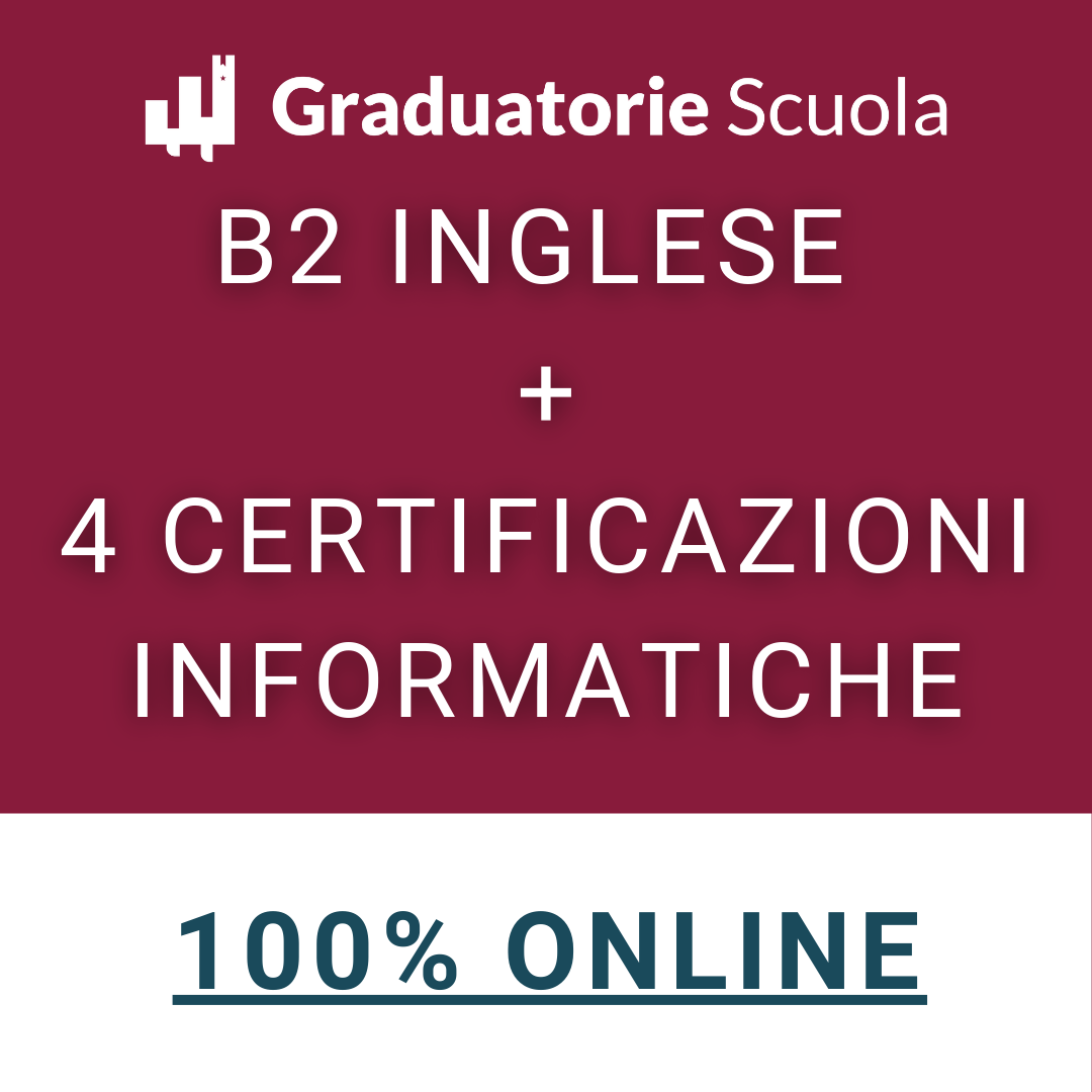 B2 Inglese + 4 Certificazioni informatiche a Scelta